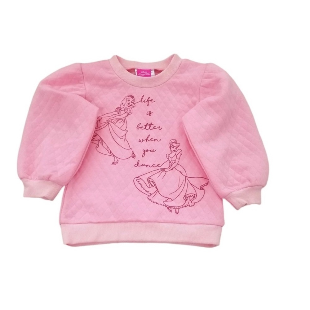 Disney Princess Kids Pink Quilted Sweater